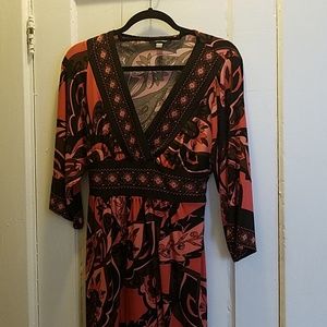 3/4 Sleeve V-neck dress